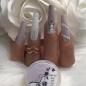 Preview: Winternägel Schneemann grau - White Powder - Snow 
